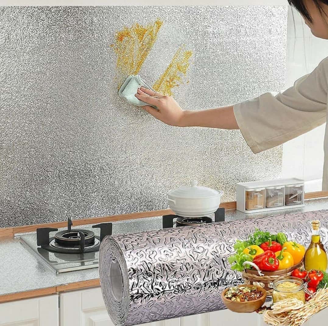 فویل کابینت نقره ای 3 متری